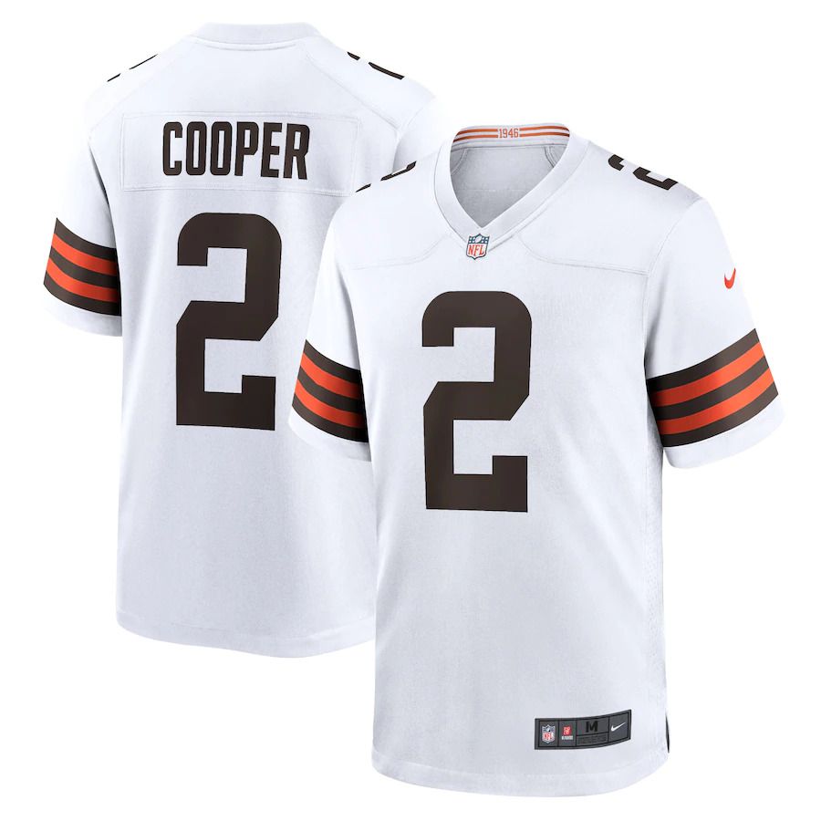 Men Cleveland Browns 2 Amari Cooper Nike White Game NFL Jersey